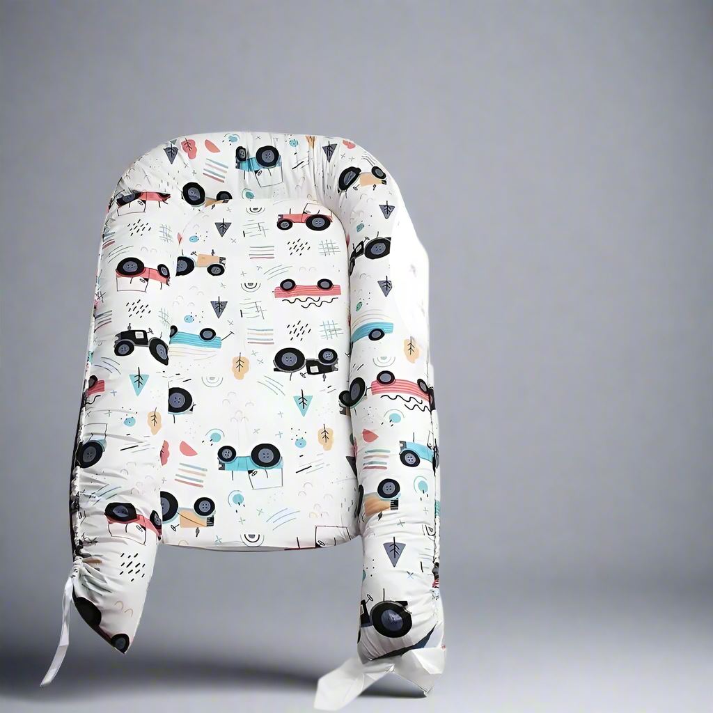 berceau portable bébé voiture bleue